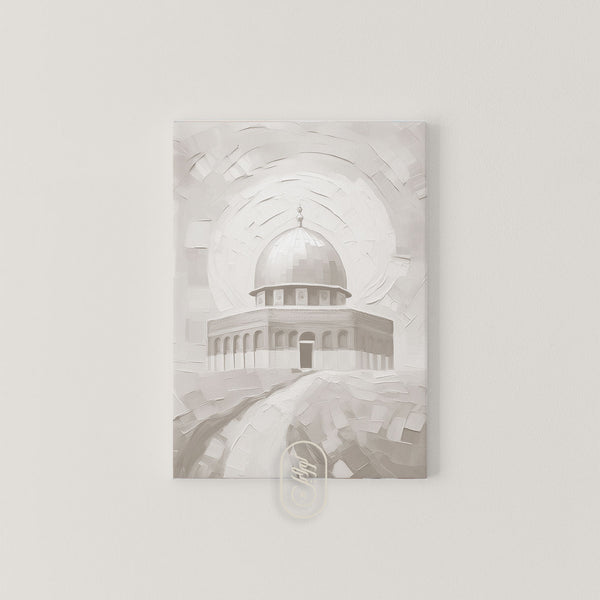 CANVAS | Modern Beige Abstract | Dome of the Rock #2
