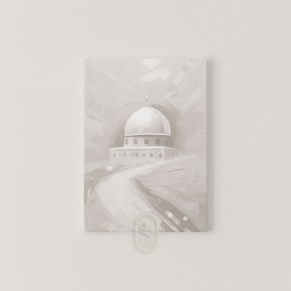 CANVAS | Modern Beige Abstract | Dome of the Rock #1
